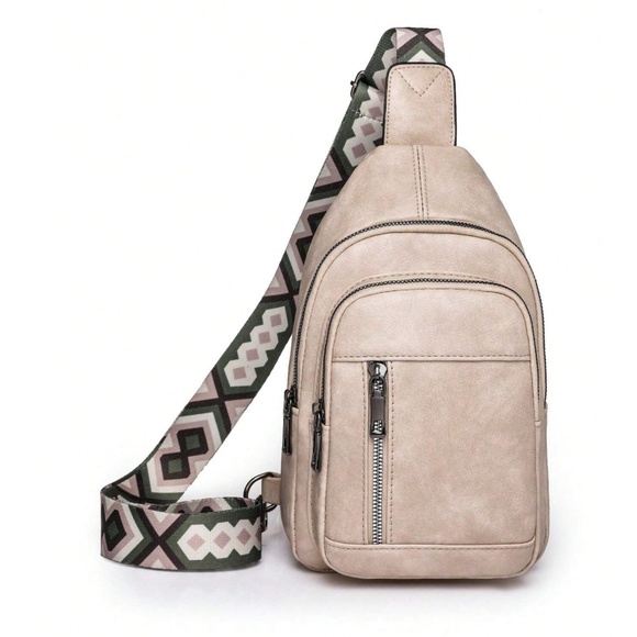 Luxe Vegan Leather Zip up Crossbody Back Pack Bag - Picture 3 of 16